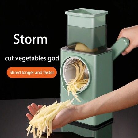 Manual Vegetable Slicer Kitchen Accessories Vegetable Grater Chopper 4 in 1 Round Cutter Potato Spiralizer Home Gadget Tool