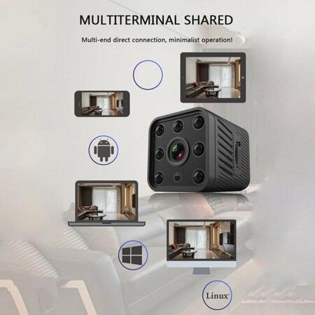 Mini Camera Wireless WIFI Surveillance Cam IP Camera 900mAh In Micro USB Cam 360 Degree Rotation Home Security Camcorder Builtin mic