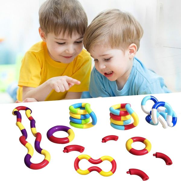 5PCS Tangles Brain Imagine Tools, Magic Fidget Toys,Sensory Toys, Combine into New Shapes,Stress Relief and Anti-Anxiety Sensory Fidget Toy, Brain Imagine Sensory Toys (5 PCS)