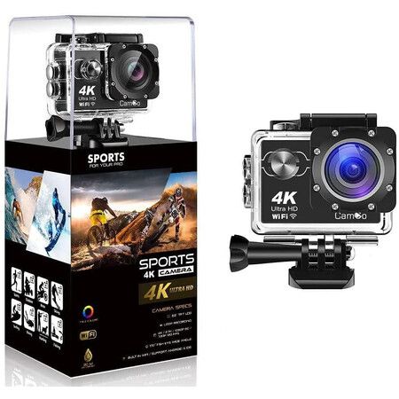 4K 16MP WiFi HD Underwater Waterproof Camera 30M Sports Camcorder with 170 Degree Wide Angle Lens