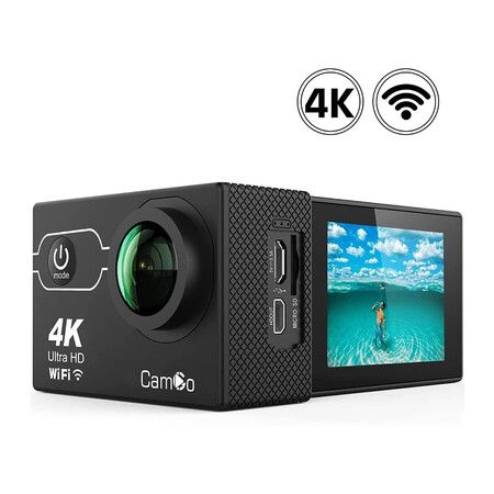 4K 16MP WiFi HD Underwater Waterproof Camera 30M Sports Camcorder with 170 Degree Wide Angle Lens