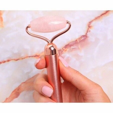 Sonic Jade Roller Rose Quartz Electric Vibrating Noiseless Roller