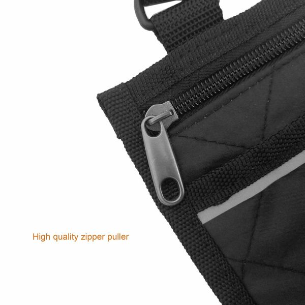 Wheelchair Accessories, Waterproof Wheelchair Bags to Hang on Side with Bright Line Black Storage Organizers for Home/Outdoor/Baby Cart