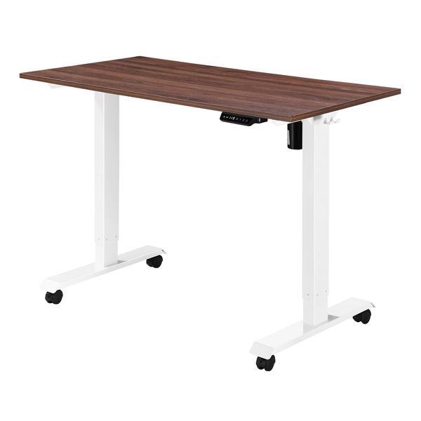 Sit Standing Desk Electric Height Adjustable Motorised Computer Table Ergonomic Home Office Wood Colour