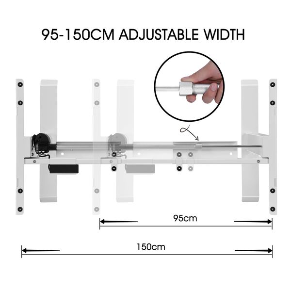 White Sit Standing Desk Electric Motorised Computer Table Height Adjustable Ergonomic Home Office