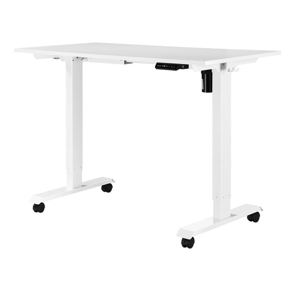 White Sit Standing Desk Electric Motorised Computer Table Height Adjustable Ergonomic Home Office