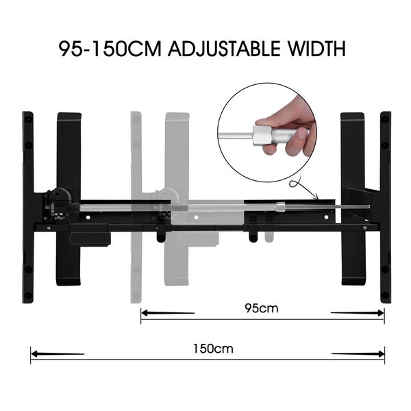 Sit Standing Desk Electric Computer Table Motorised Ergonomic Height Adjustable Home Office Wood Colour