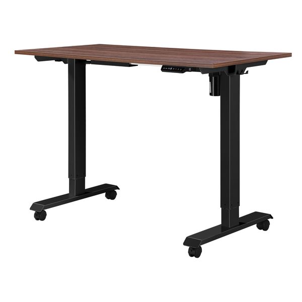 Sit Standing Desk Electric Computer Table Motorised Ergonomic Height Adjustable Home Office Wood Colour