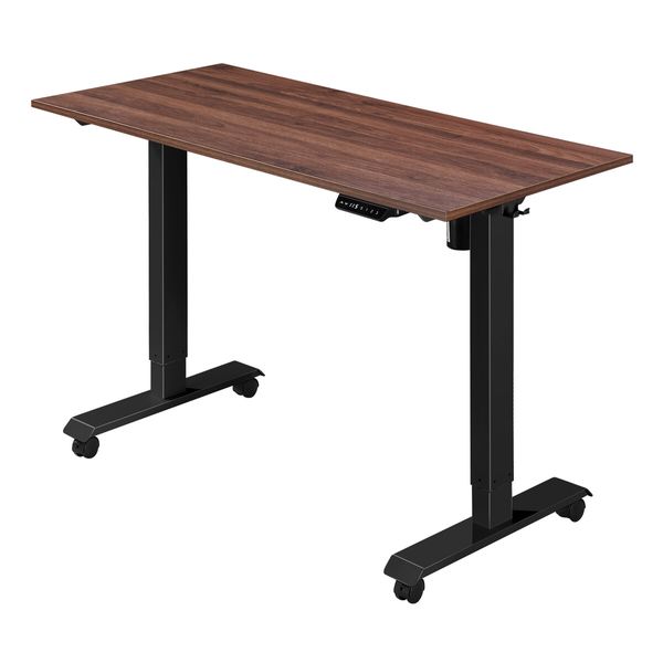 Sit Standing Desk Electric Computer Table Motorised Ergonomic Height Adjustable Home Office Wood Colour