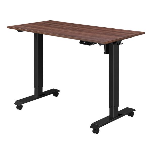 Sit Standing Desk Electric Computer Table Motorised Ergonomic Height Adjustable Home Office Wood Colour