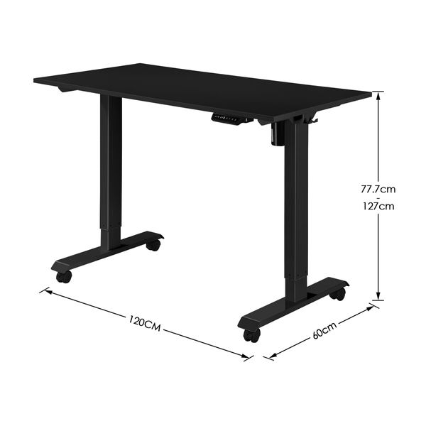 Black Standing Desk Electric Motorised Computer Sit Stand Table Height Adjustable Ergonomic Home Office