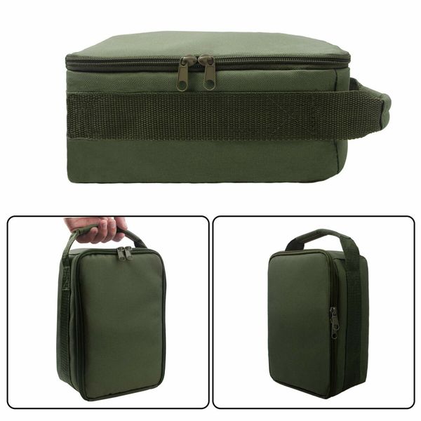 Fishing Reel Bag Storage Fishing Tackle Case Bag Outdoor Fishing Gear Case Water-Resistant Carry Storage Fishing Tackle Organizer Adjustable Dividers