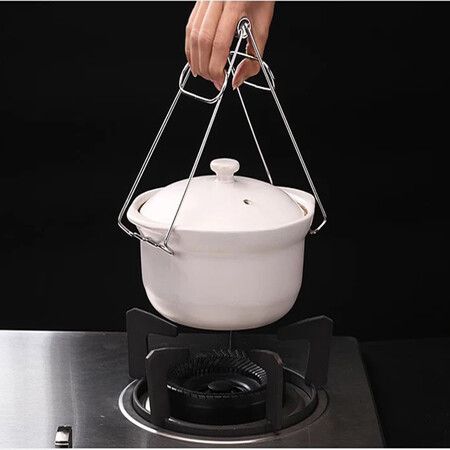 Stainless Steel Collapsible Clamp Anti-Burning Hot Dish Bowl Clip Dish Pan Clamp Kitchen Utensil