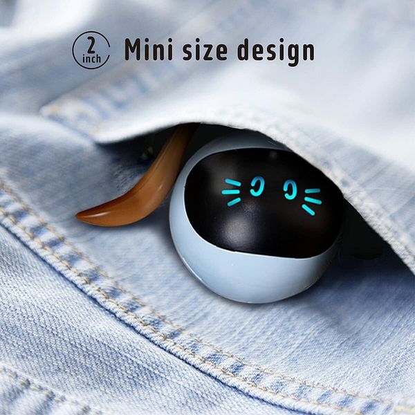 Cat Toys 360 Self-Rolling Ball Interactive Toys Cat Wand USB Charging Toys Hunting Exercise