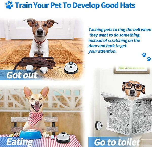 Pet Training Bells Dog Bells for Potty Training and Communication Device (White)