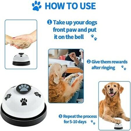 Pet Training Bells Dog Bells for Potty Training and Communication Device (White)