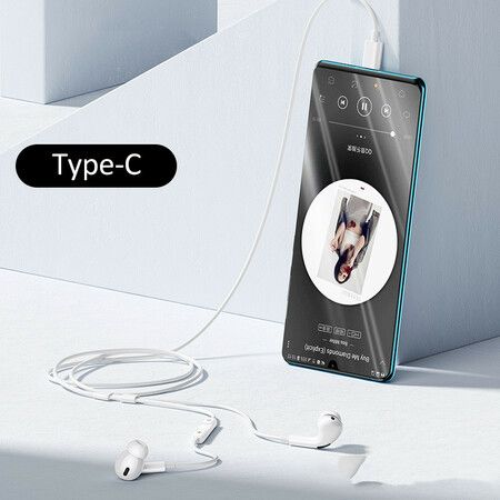 TYPE C Port HiFi Stereo In-ear Earphone For iPhone Tablets Laptop Computer MP3