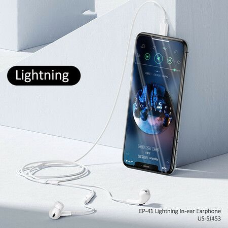 Lighting Port HiFi Stereo In-ear Earphone For iPhone Tablets Laptop Computer MP3