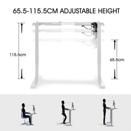 Standing Corner Desk L Shaped White Sit Stand Computer Table Electric Motorised Height Adjustable Ergonomic Home Office