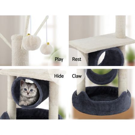 i.Pet Cat Tree 76cm Scratching Post Tower Scratcher Condo House Hanging toys