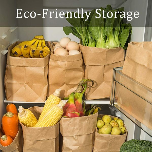 100 Pack Brown Paper Lunch Bags  Kraft Paper Bags Lunch Snacks