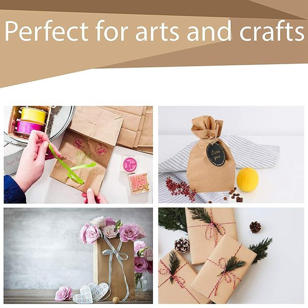 100 Pack Brown Paper Lunch Bags  Kraft Paper Bags Lunch Snacks
