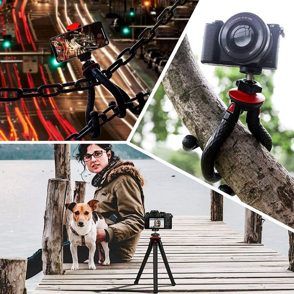 Tripod for iPhone, Flexible Camera Tripod with Remote for iPhone 12 XS,Samsung, Waterproof and Anti-Crack Phone Tripod Stand for GoPro, Portable Travel Tripod for Live Streaming Vlogging Video