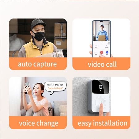 X9 Video Doorbell Camera, Security Phone APP HD Doorbell Monitor