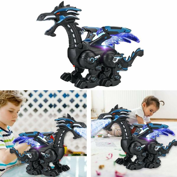 Pterosaurs Remote Control Electric Toys,Water Mist Spray Walking Dinosaur for Gift