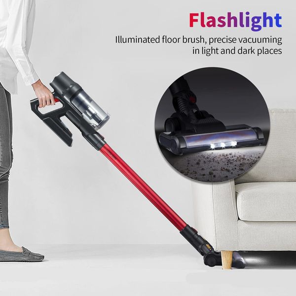 Maxkon 160W Cordless Stick Vacuum Cleaner Floor Mop Portable Powerful Suction 20000PA 60min