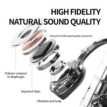 K69 Bluetooth Earphone Wireless Earphone Waterproof Sport Headphones HiFi Stereo Sound All Smart Device Phone