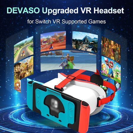 Adjustable VR Headset for Nintendo Switch OLED/Nintendo Switch Virtual Reality Movies for Switch Games Accessories