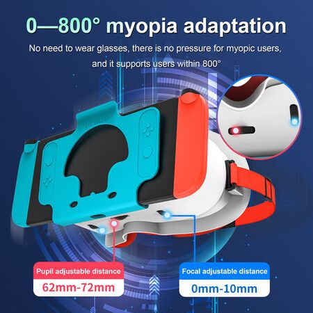 Adjustable VR Headset for Nintendo Switch OLED/Nintendo Switch Virtual Reality Movies for Switch Games Accessories