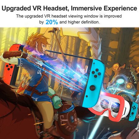 Adjustable VR Headset for Nintendo Switch OLED/Nintendo Switch Virtual Reality Movies for Switch Games Accessories