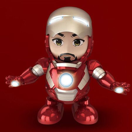 Iron Man Avenger Steel Machine Man Dancing LED Light Electric Music Toy