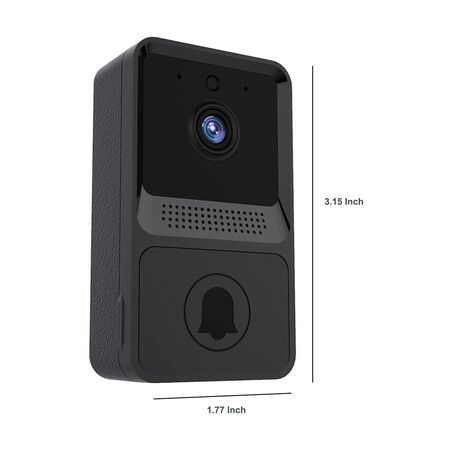 Ring Doorbell Wireless Night Vision Hd Video 100 Wide Angle Lens Home Security Smart Video Doorbell (Black)