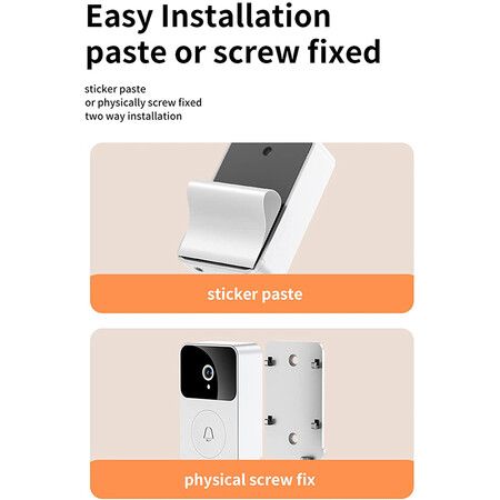 Ring Doorbell Wireless Night Vision Hd Video Wide Angle Lens Home Security Smart Video Doorbell with Chime WiFi (1Pack)