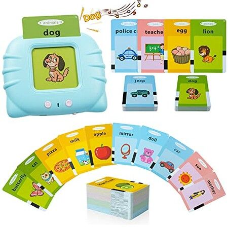 Learning Talking Flash Cards Toy with 224 Words, Kindergarten Toddler Speech Development Game Toy Gift for Kids