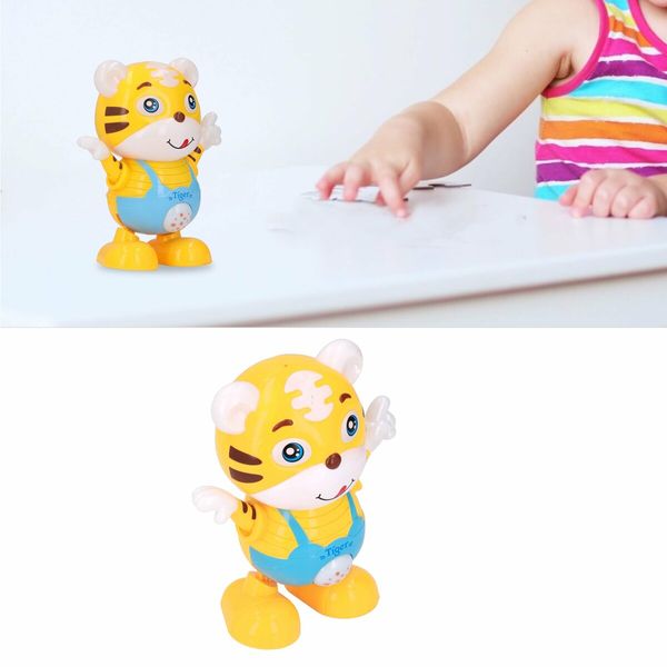 Dancing Robot Toy Cute Cartoon Tiger, Electric Light Music Safe Durable For Kids