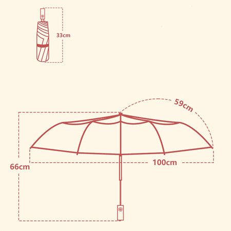 Windproof Travel Umbrella - Wind Resistant, Small for Rain