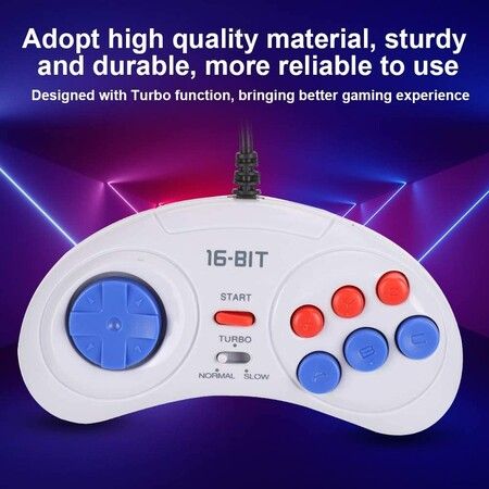 Controller Gamepad Joystick, 16Bit 9-Pin Mini Handheld Game Console