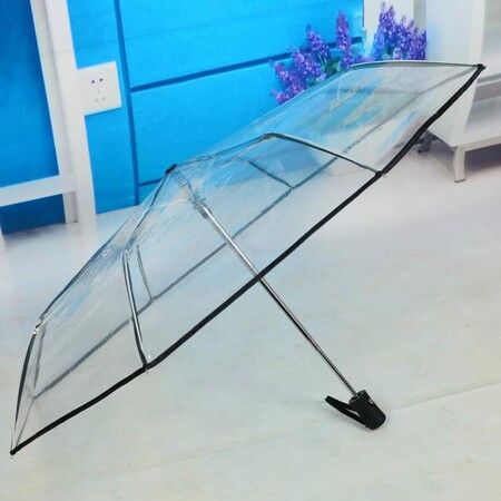 Clear Canopy Automatic Open Foldable Umbrella