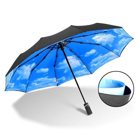 Windproof Travel Umbrella - Wind Resistant, Small for Rain - Men and Women