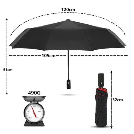 Windproof Double Layer Resistant Full Automatic Umbrella for Men Women