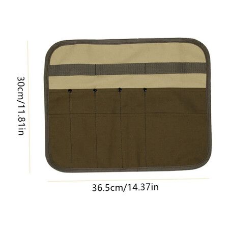 Camping Tableware Bag,Cooking Utensil Canvas Organizer for Backpacking BBQ Camping Hiking