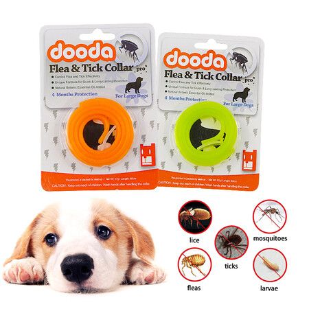 60cm Dog Flea and Tick Collar 4 Months Protection for Dog Cat, Anti Lice Pest Mosquitoes  Color Random send