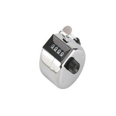 Finger Counter with Digits, Manual, Stainless, for Golf