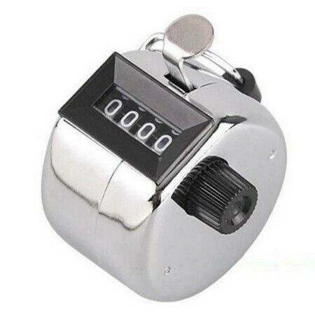 Finger Counter with Digits, Manual, Stainless, for Golf