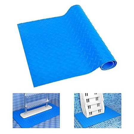 90X23CM Swimming Pool Ladder Mat - Protective Pool Ladder Pad Step Mat with Non-Slip Texture