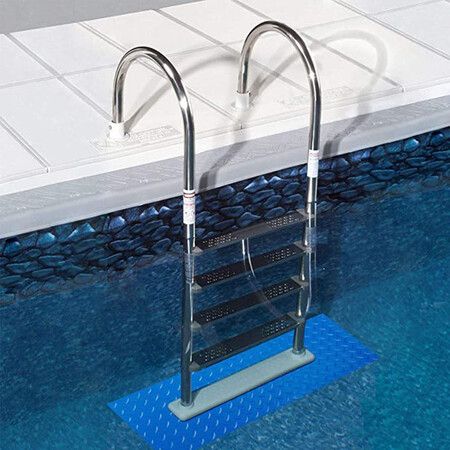 90X23CM Swimming Pool Ladder Mat - Protective Pool Ladder Pad Step Mat with Non-Slip Texture